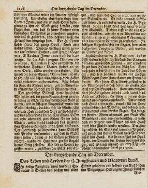 Der dreyzehende Tag im December