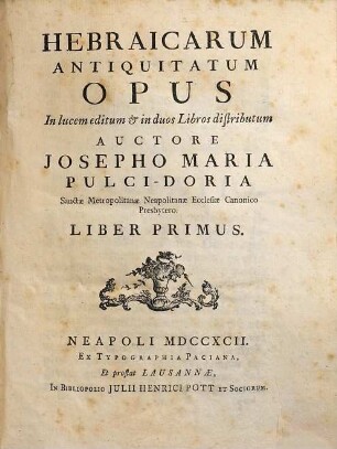 Hebraicarum antiquitatum opus, 1