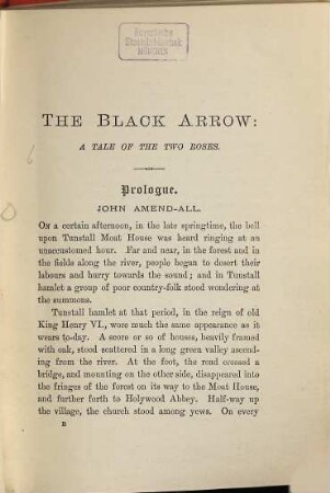 The black arrow : A tale of the two roses