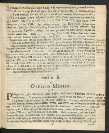Sectio II. de Officio Messiae.