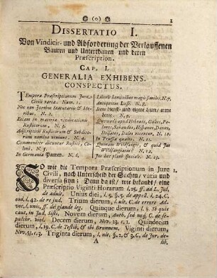 Dissertationes Juridicae : Quarum Prima agit De Vindicatione Hominum Propriorum Eiusque Praescriptione. Secunda Resolutionem Quaestionis: An In Successione Ab Intestato Defuncti Fratris Vel Sororis Unilateralis Liberi Cum Patris Vel Matris Germanorum Fratrum Vel Sororum Liberis Concurrant? Tertia Ius Parentum In Liberos Circa Ingressum In Religionem Et Vota Monastica Exhibet