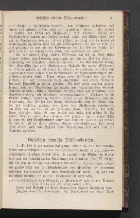 Gefälschte römische Missionsbericht