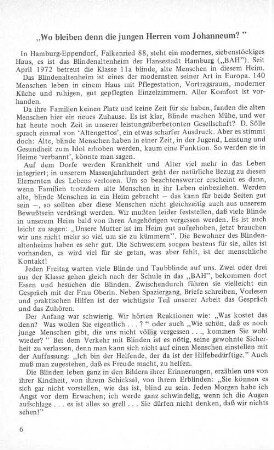 "Wo bleiben denn die jungen Herren vom Johanneum?"