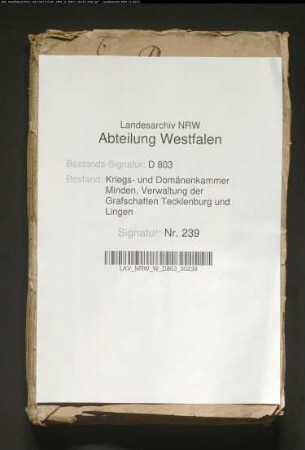 Pachtanschläge der Vogteien und Mühlen, Grafschaft Lingen (ca. 1750)