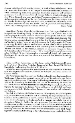 Faerber, Hans-Werner :: Wandsbeker Husaren, eine Episode preußischer Kavaleriegeschichte : Hamburg, Heinevetter, 1991
