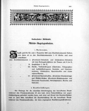 Sechzehnter Abschnitt. Militär-Angelegenheiten