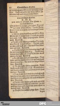 Catechismus-Lieder.