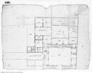 Rom, Vigna Bandini auf dem Quirinalshügel, Kasino, Grundriss des Piano nobile
