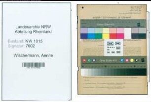 Entnazifizierung Aenne Wischermann , geb. 06.09.1913 (Gastwirtin)