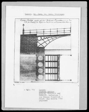 Eiserne Brücke, Grundriss und Schnitt