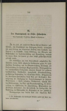 IX. Der Bauernproceß im Stifte Hildesheim
