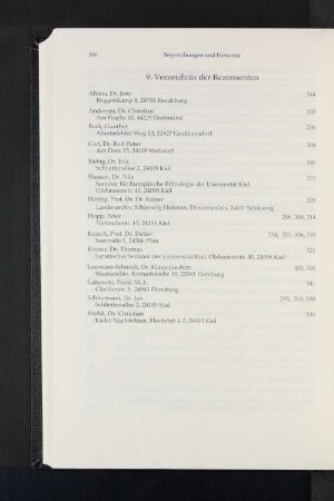 9. Verzeichnis der Rezensenten