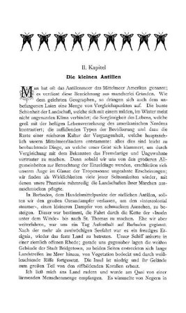 II.Kapitel. Die kleinen Antillen