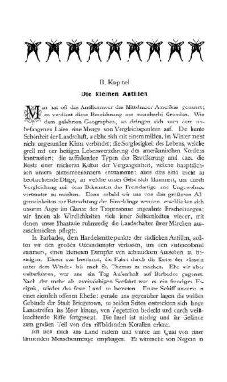 II.Kapitel. Die kleinen Antillen