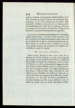 Du Sextant D'Hadley.