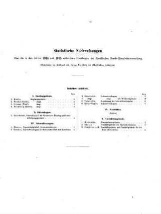 1914/1915: Statistische Nachweisungen über die in den Jahren ... vollendeten Hochbauten der preußischen Staats-Eisenbahnverwaltung