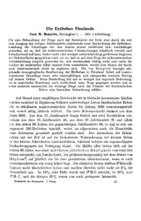Die Erdbeben Finnlands