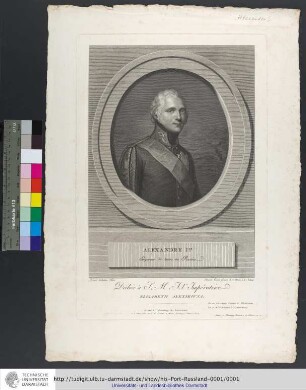 Alexandre I.er : Empereur de toutes les Russies / Gerhard Küchelchen Pinxit ; Alexandre Tardieu Graveur de la Marine, à la Sorbonne