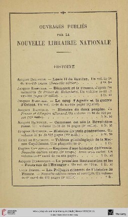 Ouvrages publiés par la Neuvelle Librairie Nationale