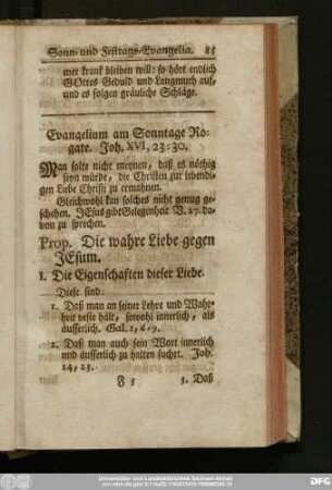 Evangelium am Sonntage Rogate. Joh. XVI, 23 - 30.