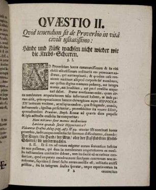 Quæstio II. Quid tendenum sit de Proverbio in vitá civili usitatissimo: