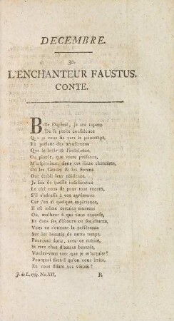 30. L'Enchanteur Faustus. Conte.