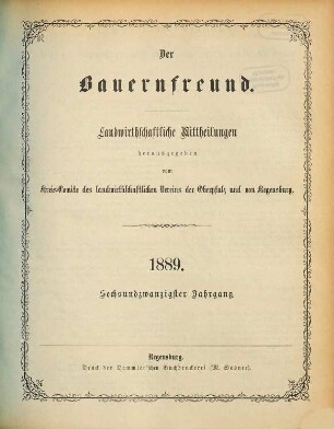 Der Bauernfreund. 26. 1889