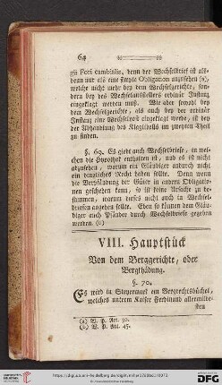 VIII. Hauptstück
