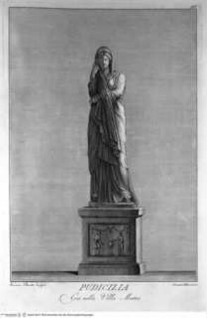 Il Museo Pio-Clementino, Tomo I-VII, Tomo II: Statue del Museo Pio-Clementino, Weibliche Gewandstatue, sogenannte Pudicitia