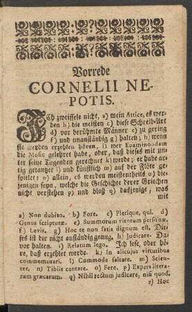 Vorrede Cornelii Nepotis