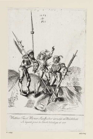 Drei Kriegsleute