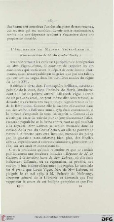 L' émigration de Madame Vigée-Lebrun