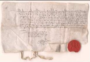 Herzog Philipp von Lothringen und Brabant verkündet seinen Beamten, daß er dem Herzog Adolf von Kleve auf dessen Anstehen zur persönlichen Ausschwörung des Leheneides ein Jahr Ausstand gegeben. d. am 4. Februar.