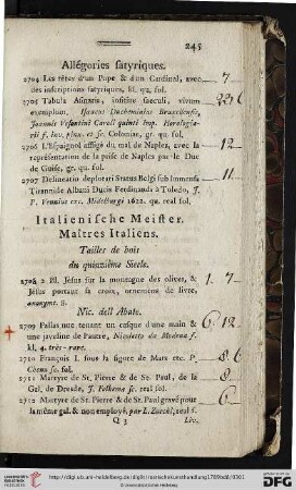 Italienische Meister / Maîtres Italiens