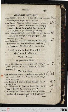 Italienische Meister / Maîtres Italiens