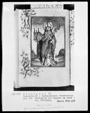 Deutsches Gebetbuch (Waldburg-Gebetbuch) — Heiliger Wolfgang, Folio 37verso