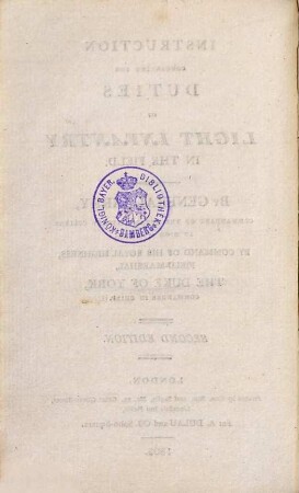 Instruction concerning the duties of light infantry in the field