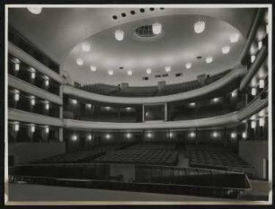 Kaiserjubiläums-Stadttheater (auch: Volksoper), Wien: Ansicht Proszenium und Zuschauerraum