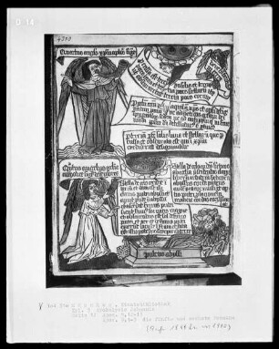Apokalypse des Johannes — Bildseite mit zwei Szenen aus der Apokalypse, Folio 12 verso