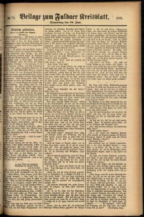 Zweite Ausgabe vom Donnerstag, den 27. Juni 1901.