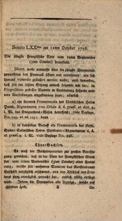 Sammlung der Akten des Reichsfriedens-Congresses zu Rastadt, 7. Protokolle der Reichs-Deputation bis zur fünf und achtzigsten Sitzung