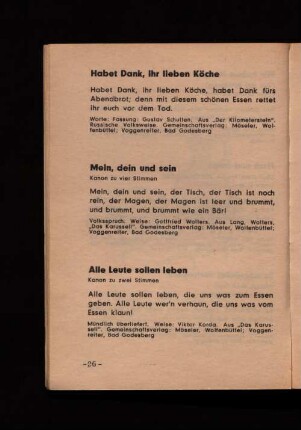Habet Dank, ihr lieben Köche
