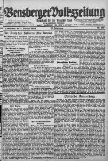 Bensberger Volkszeitung. 1907-1929