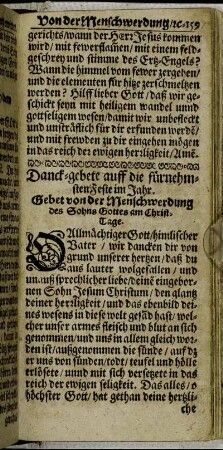 Danck-gebete auff die fürnehmsten Feste im Jahr.
