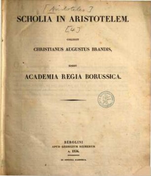 Scholia in Aristotelem