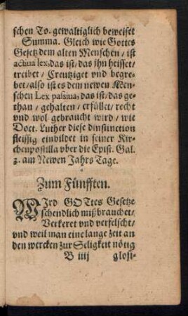 Zum Fünfften.