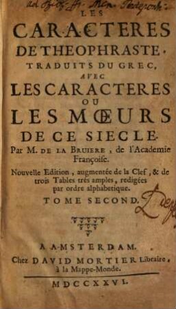 Les Caractères De Théophraste : Traduits Du Grec, 2