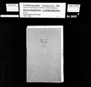 Schuldenwesen der Gesamt- und der Teilgemeinde Lippach sowie der Teilgemeinde Lindorf