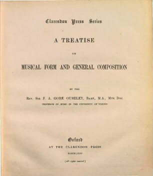 A treatise on musical form and general composition