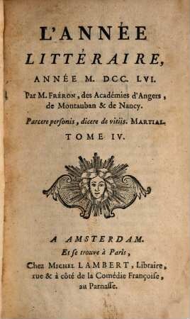 L' année littéraire. 1756,4